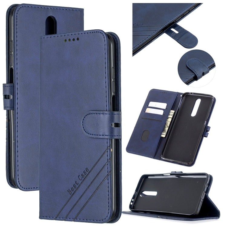 For Xiaomi Redmi K30 Stitching Style 2-Color Cow Texture Horizontal Flip PU Leather Case with Holder & Card Slot & Lanyard