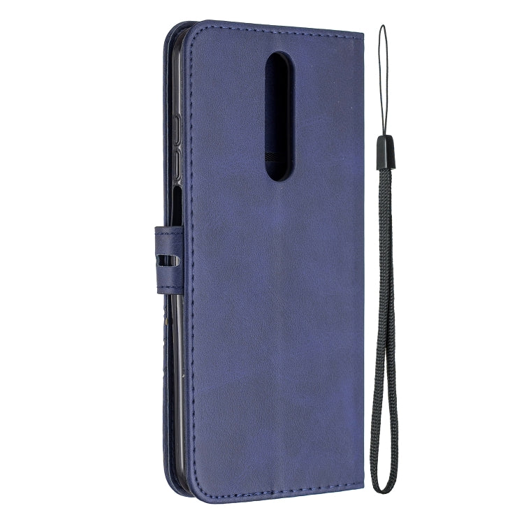 For Xiaomi Redmi K30 Stitching Style 2-Color Cow Texture Horizontal Flip PU Leather Case with Holder & Card Slot & Lanyard