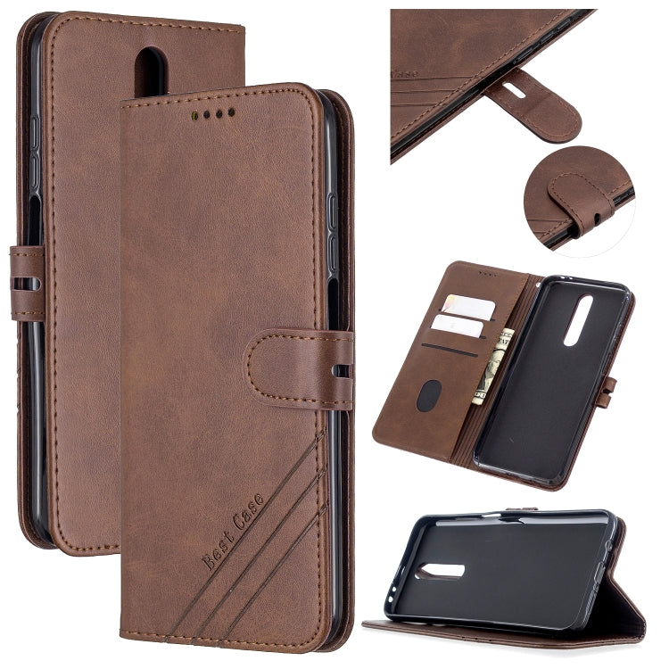 For Xiaomi Redmi K30 Stitching Style 2-Color Cow Texture Horizontal Flip PU Leather Case with Holder & Card Slot & Lanyard