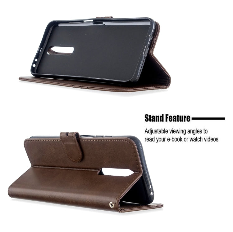 For Xiaomi Redmi K30 Stitching Style 2-Color Cow Texture Horizontal Flip PU Leather Case with Holder & Card Slot & Lanyard