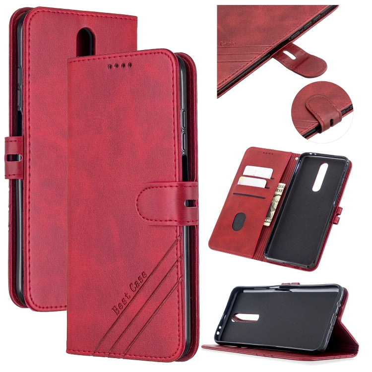 For Xiaomi Redmi K30 Stitching Style 2-Color Cow Texture Horizontal Flip PU Leather Case with Holder & Card Slot & Lanyard