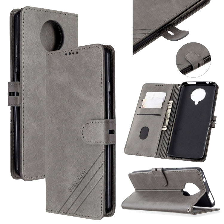 For Xiaomi Redmi K30 Pro Stitching Style 2-Color Cow Texture Horizontal Flip PU Leather Case with Holder & Card Slot & Lanyard