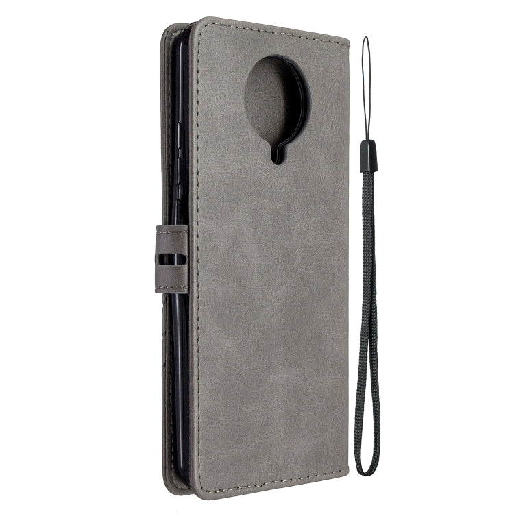For Xiaomi Redmi K30 Pro Stitching Style 2-Color Cow Texture Horizontal Flip PU Leather Case with Holder & Card Slot & Lanyard