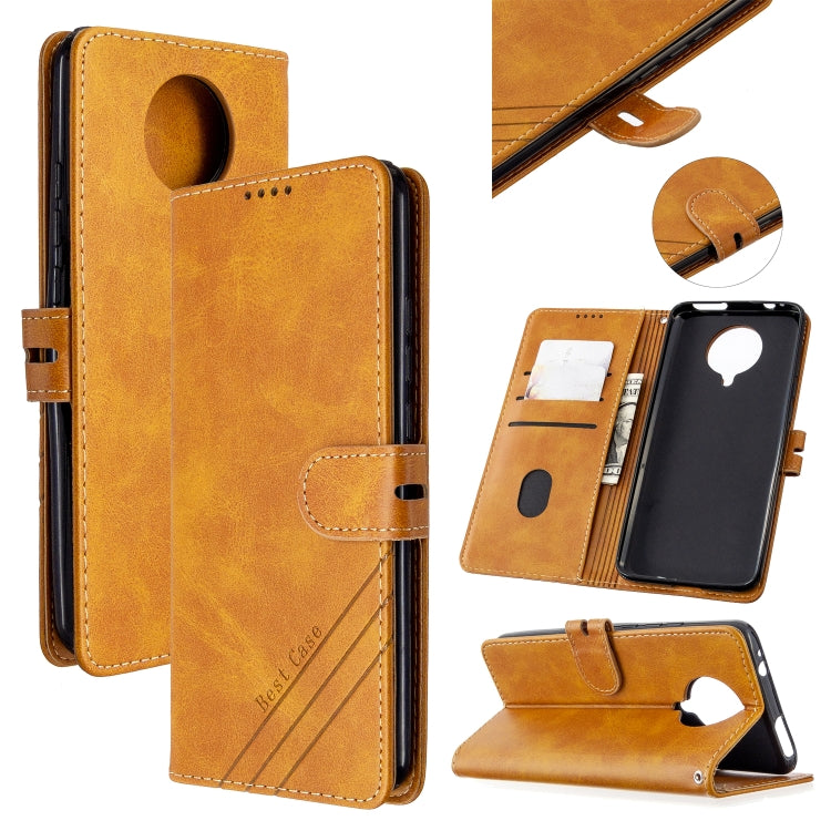 For Xiaomi Redmi K30 Pro Stitching Style 2-Color Cow Texture Horizontal Flip PU Leather Case with Holder & Card Slot & Lanyard