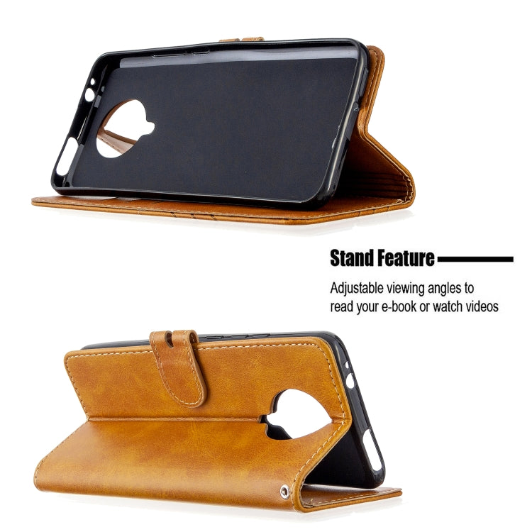 For Xiaomi Redmi K30 Pro Stitching Style 2-Color Cow Texture Horizontal Flip PU Leather Case with Holder & Card Slot & Lanyard