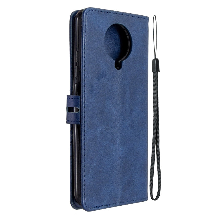 For Xiaomi Redmi K30 Pro Stitching Style 2-Color Cow Texture Horizontal Flip PU Leather Case with Holder & Card Slot & Lanyard