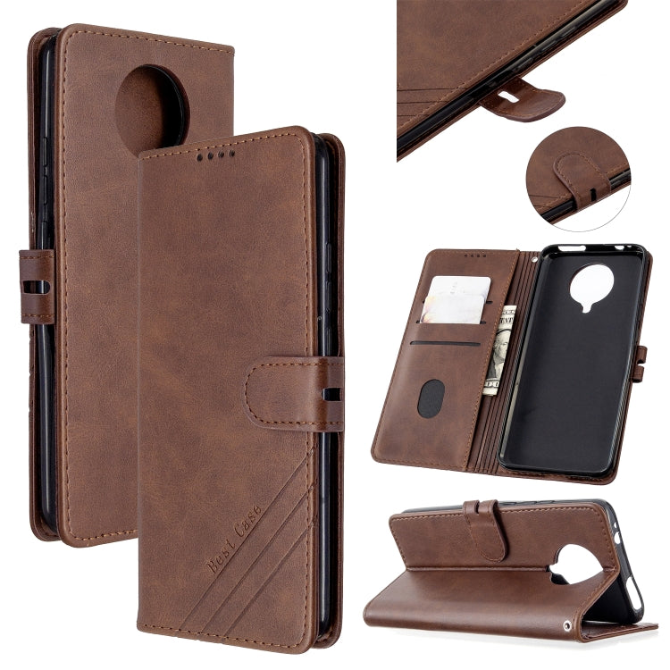 For Xiaomi Redmi K30 Pro Stitching Style 2-Color Cow Texture Horizontal Flip PU Leather Case with Holder & Card Slot & Lanyard