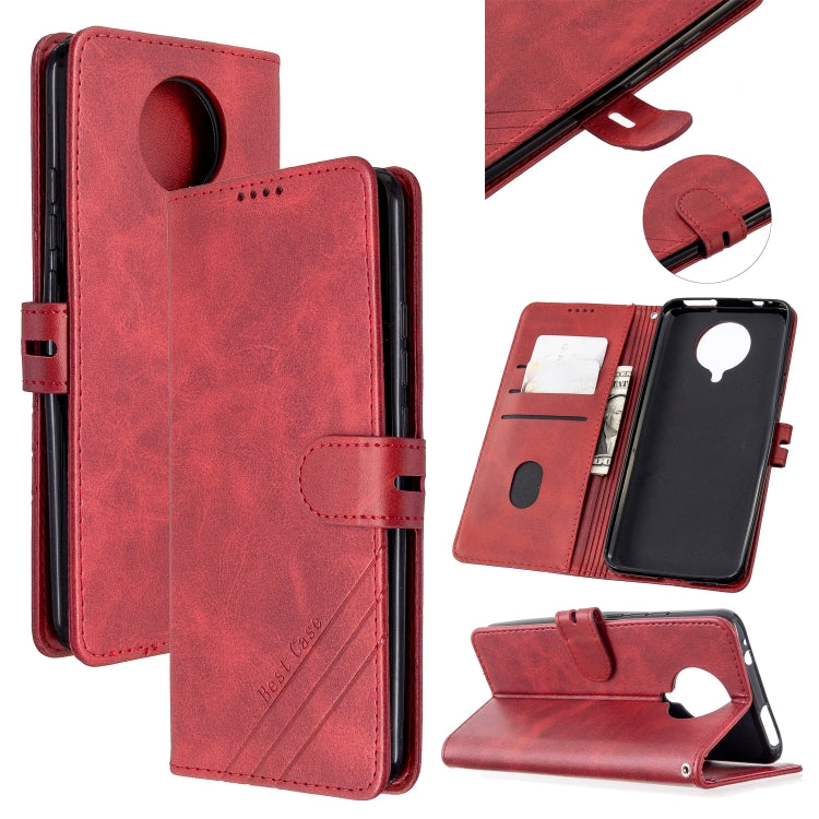 For Xiaomi Redmi K30 Pro Stitching Style 2-Color Cow Texture Horizontal Flip PU Leather Case with Holder & Card Slot & Lanyard