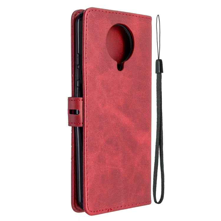 For Xiaomi Redmi K30 Pro Stitching Style 2-Color Cow Texture Horizontal Flip PU Leather Case with Holder & Card Slot & Lanyard
