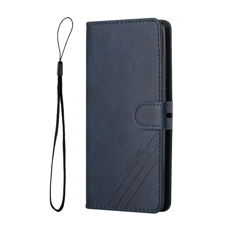 For Xiaomi Redmi Note 10 5G Stitching Style 2-Color Cow Texture Horizontal Flip PU Leather Case with Holder & Card Slot & Lanyard