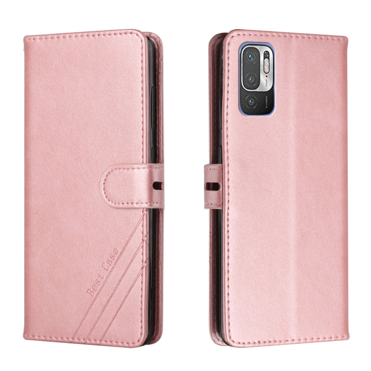For Xiaomi Redmi Note 10 5G Stitching Style 2-Color Cow Texture Horizontal Flip PU Leather Case with Holder & Card Slot & Lanyard
