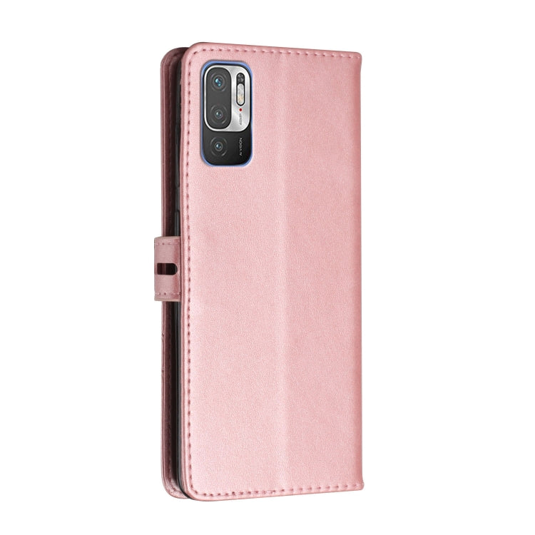 For Xiaomi Redmi Note 10 5G Stitching Style 2-Color Cow Texture Horizontal Flip PU Leather Case with Holder & Card Slot & Lanyard
