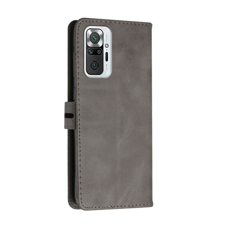 For Xiaomi Redmi Note 10 Pro Stitching Style 2-Color Cow Texture Horizontal Flip PU Leather Case with Holder & Card Slot & Lanyard