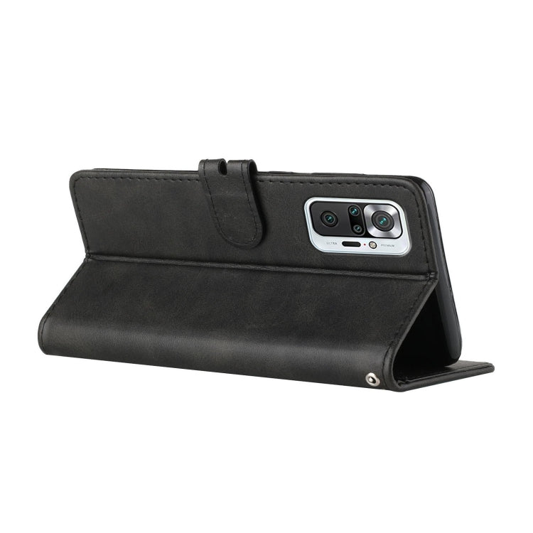 For Xiaomi Redmi Note 10 Pro Stitching Style 2-Color Cow Texture Horizontal Flip PU Leather Case with Holder & Card Slot & Lanyard