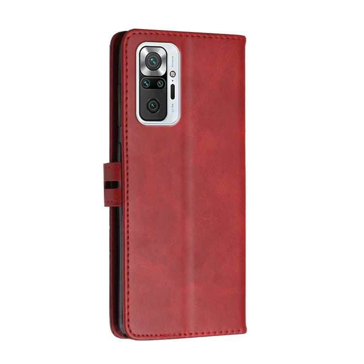 For Xiaomi Redmi Note 10 Pro Stitching Style 2-Color Cow Texture Horizontal Flip PU Leather Case with Holder & Card Slot & Lanyard