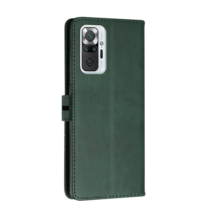 For Xiaomi Redmi Note 10 Pro Stitching Style 2-Color Cow Texture Horizontal Flip PU Leather Case with Holder & Card Slot & Lanyard