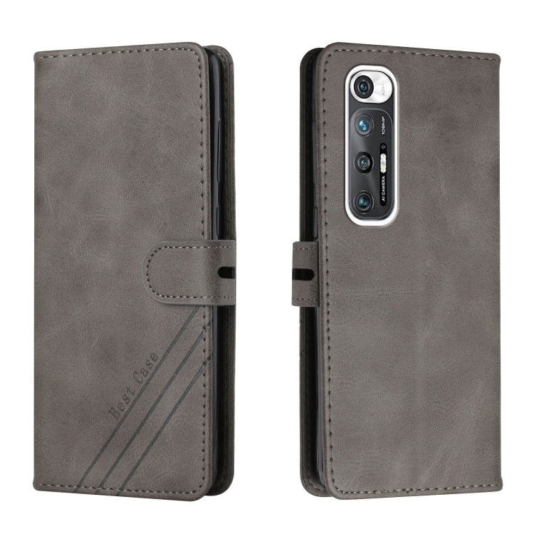 For Xiaomi Mi 10S Stitching Style 2-Color Cow Texture Horizontal Flip PU Leather Case with Holder & Card Slot & Lanyard