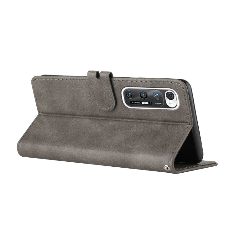 For Xiaomi Mi 10S Stitching Style 2-Color Cow Texture Horizontal Flip PU Leather Case with Holder & Card Slot & Lanyard