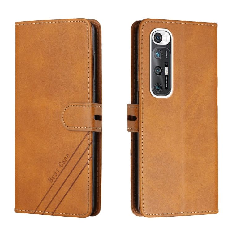For Xiaomi Mi 10S Stitching Style 2-Color Cow Texture Horizontal Flip PU Leather Case with Holder & Card Slot & Lanyard