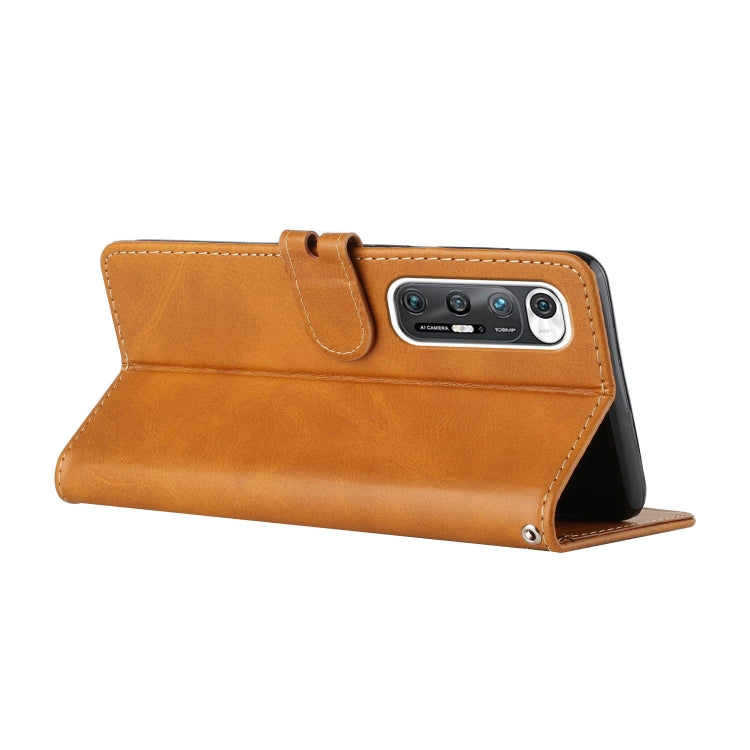For Xiaomi Mi 10S Stitching Style 2-Color Cow Texture Horizontal Flip PU Leather Case with Holder & Card Slot & Lanyard