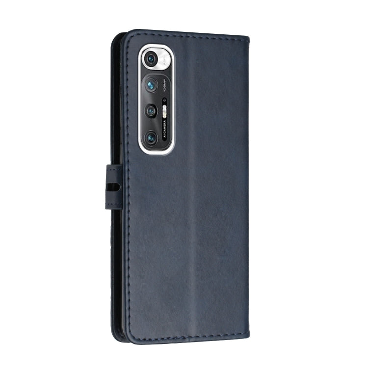 For Xiaomi Mi 10S Stitching Style 2-Color Cow Texture Horizontal Flip PU Leather Case with Holder & Card Slot & Lanyard
