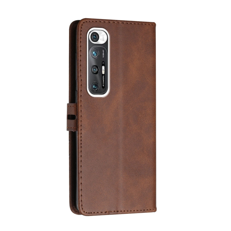 For Xiaomi Mi 10S Stitching Style 2-Color Cow Texture Horizontal Flip PU Leather Case with Holder & Card Slot & Lanyard