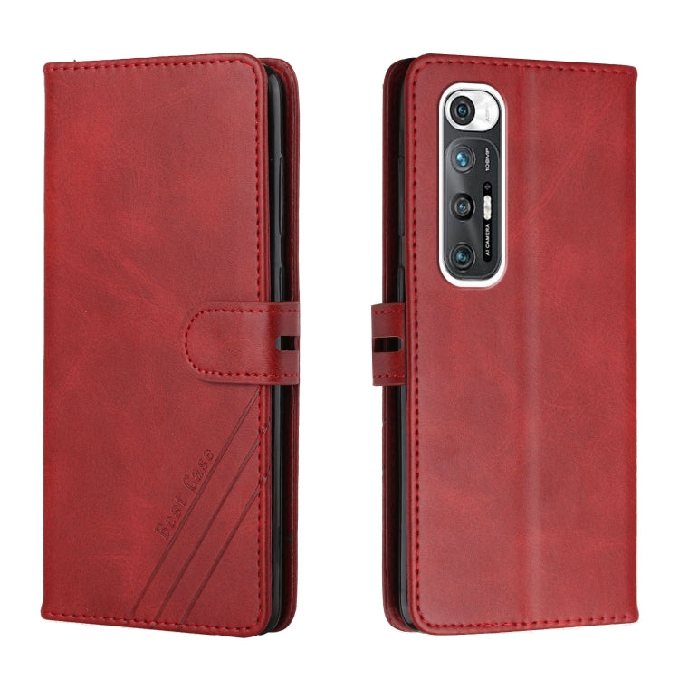 For Xiaomi Mi 10S Stitching Style 2-Color Cow Texture Horizontal Flip PU Leather Case with Holder & Card Slot & Lanyard