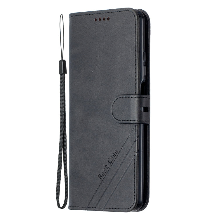 For Xiaomi Mi 10T Lite 5G Stitching Style 2-Color Cow Texture Horizontal Flip PU Leather Case with Holder & Card Slot & Lanyard