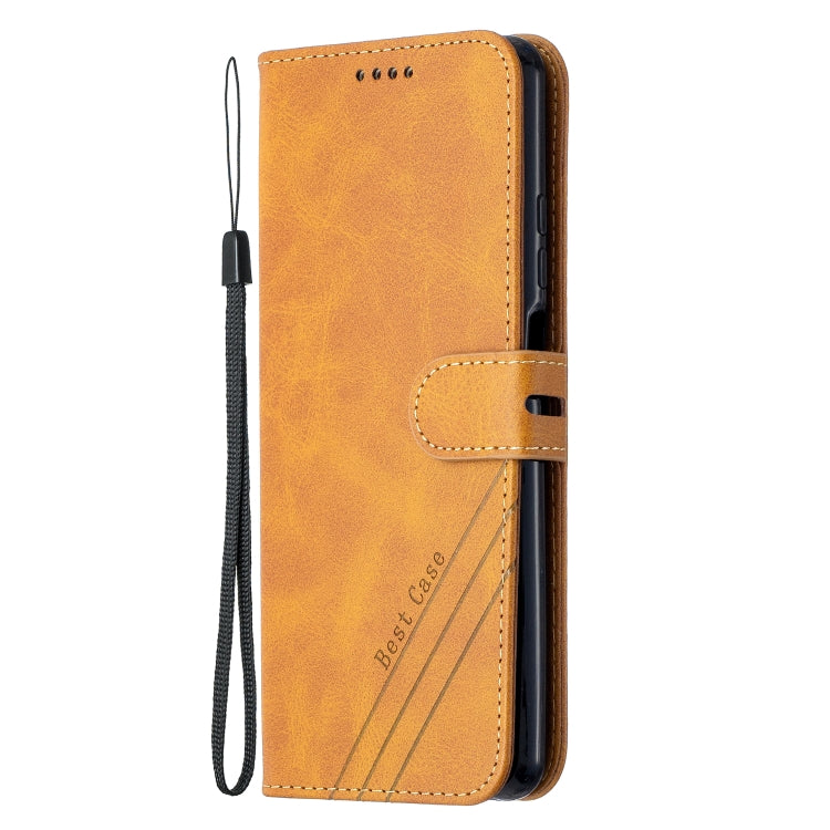 For Xiaomi Mi 10T Lite 5G Stitching Style 2-Color Cow Texture Horizontal Flip PU Leather Case with Holder & Card Slot & Lanyard