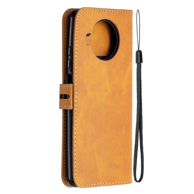 For Xiaomi Mi 10T Lite 5G Stitching Style 2-Color Cow Texture Horizontal Flip PU Leather Case with Holder & Card Slot & Lanyard