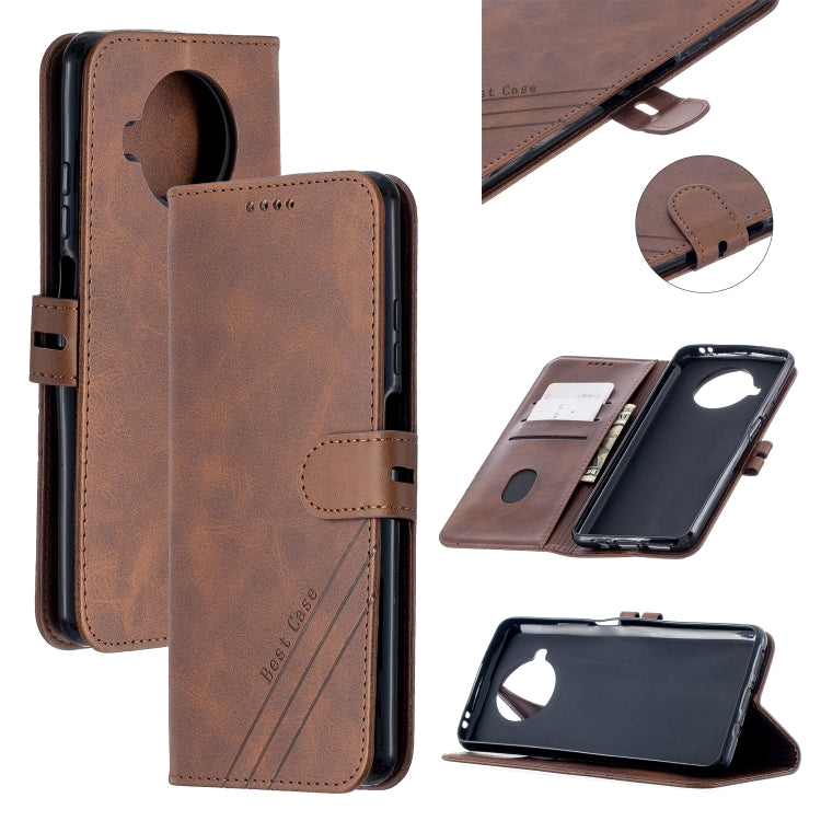For Xiaomi Mi 10T Lite 5G Stitching Style 2-Color Cow Texture Horizontal Flip PU Leather Case with Holder & Card Slot & Lanyard