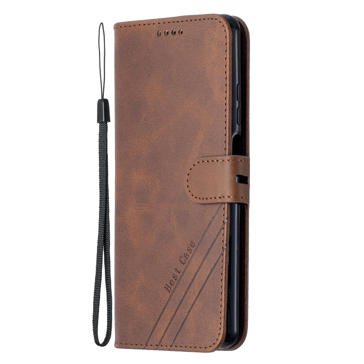 For Xiaomi Mi 10T Lite 5G Stitching Style 2-Color Cow Texture Horizontal Flip PU Leather Case with Holder & Card Slot & Lanyard