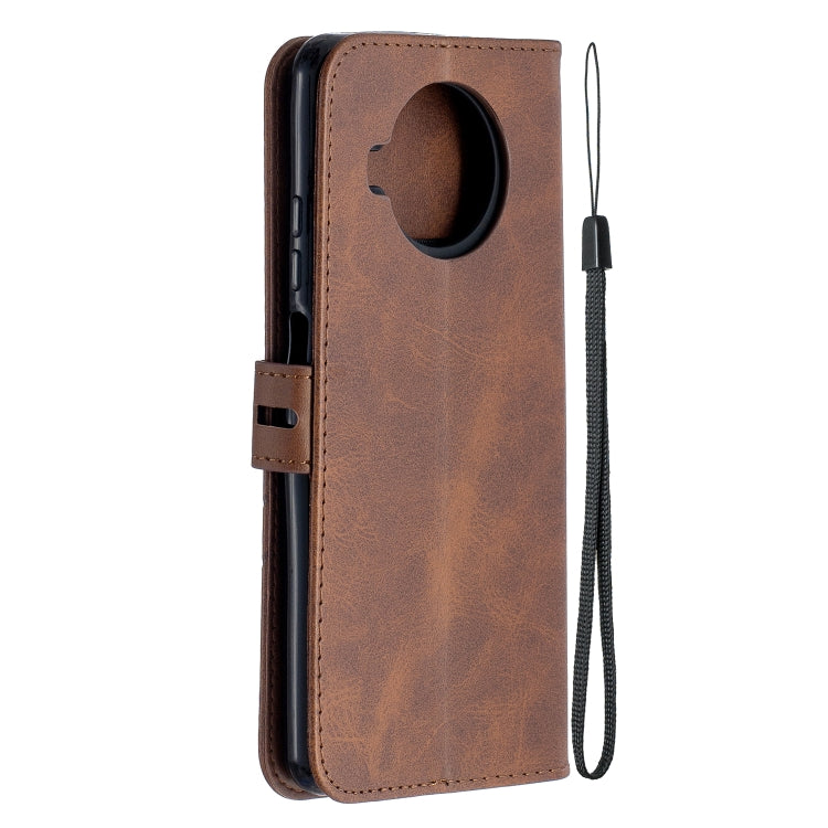 For Xiaomi Mi 10T Lite 5G Stitching Style 2-Color Cow Texture Horizontal Flip PU Leather Case with Holder & Card Slot & Lanyard