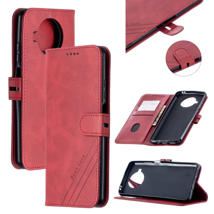 For Xiaomi Mi 10T Lite 5G Stitching Style 2-Color Cow Texture Horizontal Flip PU Leather Case with Holder & Card Slot & Lanyard