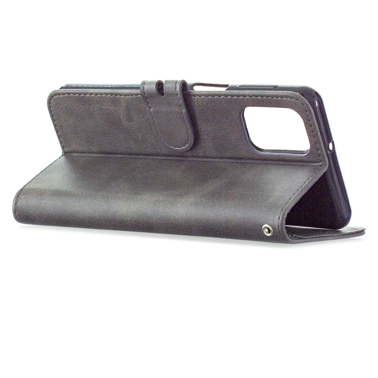 For Xiaomi Mi 10T Pro 5G Stitching Style 2-Color Cow Texture Horizontal Flip PU Leather Case with Holder & Card Slot & Lanyard