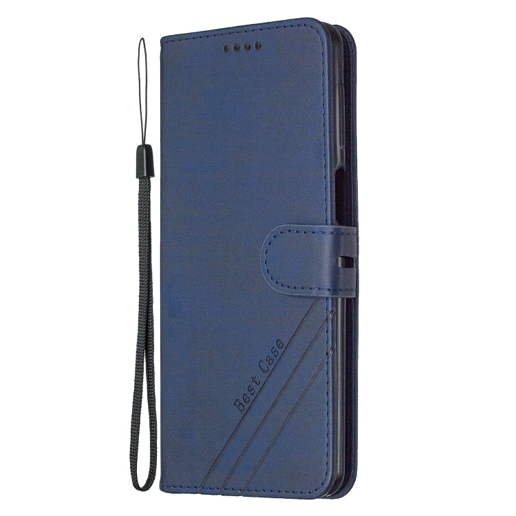 For Xiaomi Mi 10T Pro 5G Stitching Style 2-Color Cow Texture Horizontal Flip PU Leather Case with Holder & Card Slot & Lanyard