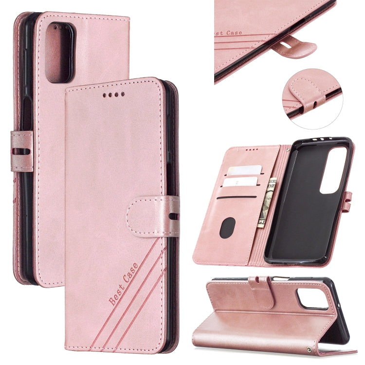For Xiaomi Mi 10T Pro 5G Stitching Style 2-Color Cow Texture Horizontal Flip PU Leather Case with Holder & Card Slot & Lanyard