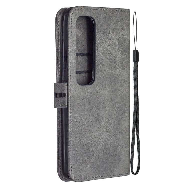 For Xiaomi Mi 10 Ultra Stitching Style 2-Color Cow Texture Horizontal Flip PU Leather Case with Holder & Card Slot & Lanyard