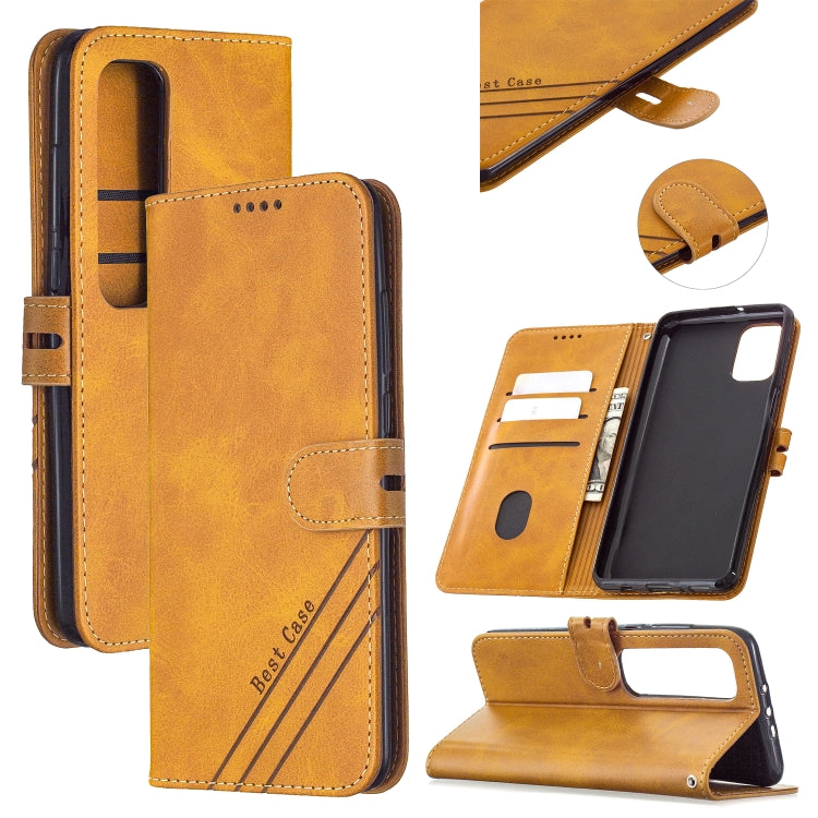 For Xiaomi Mi 10 Ultra Stitching Style 2-Color Cow Texture Horizontal Flip PU Leather Case with Holder & Card Slot & Lanyard