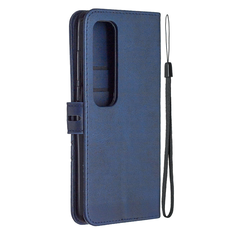 For Xiaomi Mi 10 Ultra Stitching Style 2-Color Cow Texture Horizontal Flip PU Leather Case with Holder & Card Slot & Lanyard