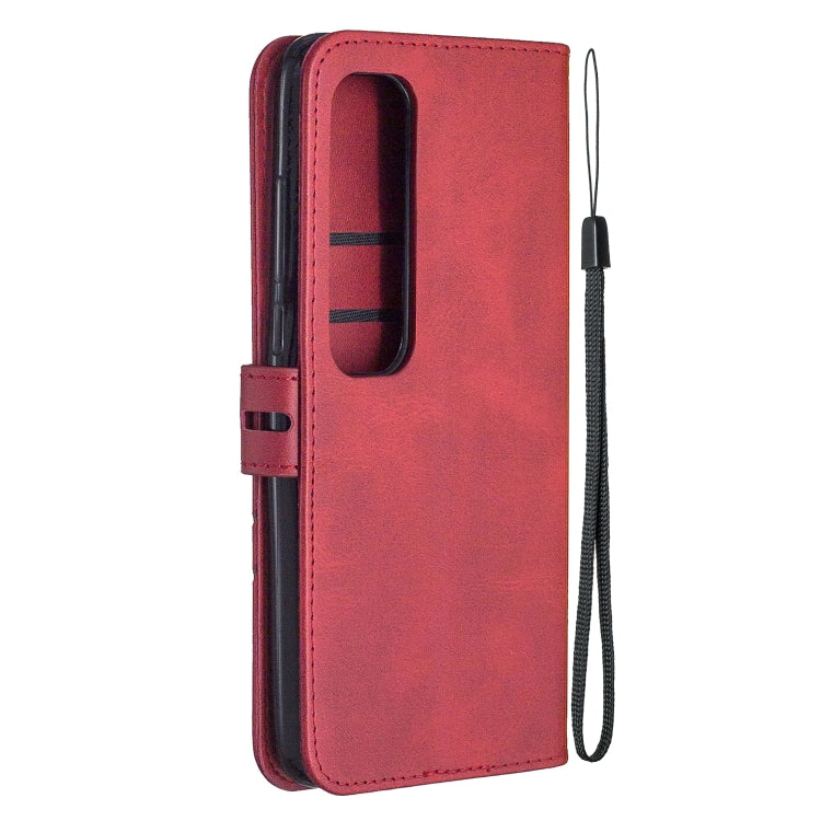 For Xiaomi Mi 10 Ultra Stitching Style 2-Color Cow Texture Horizontal Flip PU Leather Case with Holder & Card Slot & Lanyard