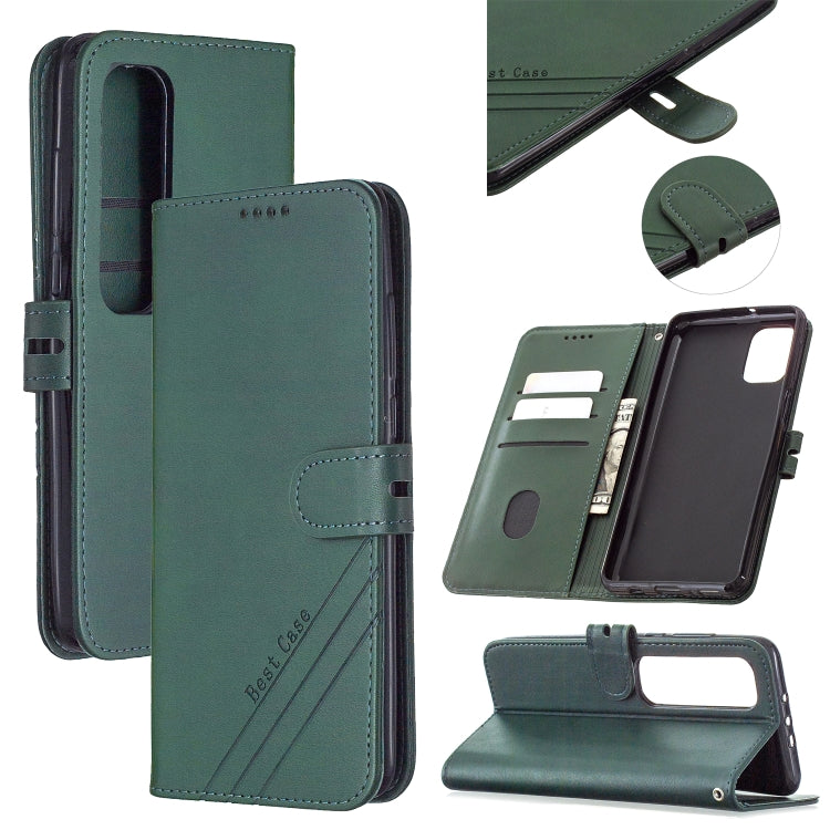 For Xiaomi Mi 10 Ultra Stitching Style 2-Color Cow Texture Horizontal Flip PU Leather Case with Holder & Card Slot & Lanyard