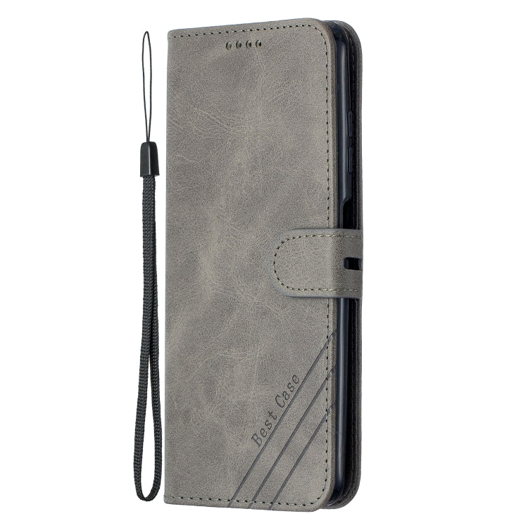 For Xiaomi Poco X3 NFC Stitching Style 2-Color Cow Texture Horizontal Flip PU Leather Case with Holder & Card Slot & Lanyard