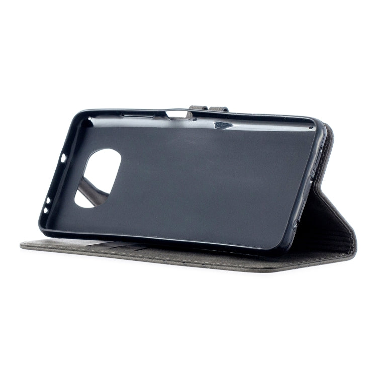 For Xiaomi Poco X3 NFC Stitching Style 2-Color Cow Texture Horizontal Flip PU Leather Case with Holder & Card Slot & Lanyard