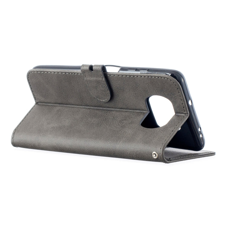 For Xiaomi Poco X3 NFC Stitching Style 2-Color Cow Texture Horizontal Flip PU Leather Case with Holder & Card Slot & Lanyard