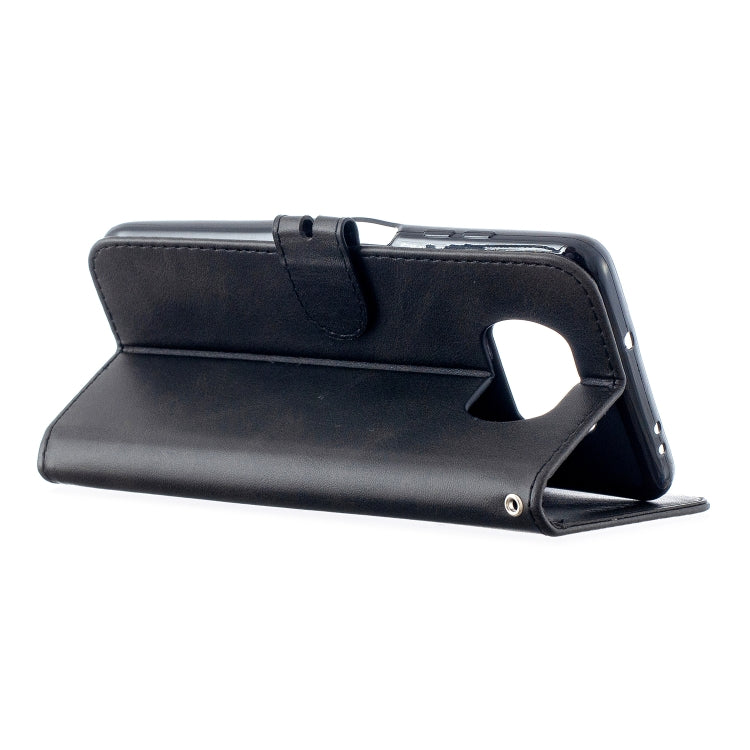 For Xiaomi Poco X3 NFC Stitching Style 2-Color Cow Texture Horizontal Flip PU Leather Case with Holder & Card Slot & Lanyard