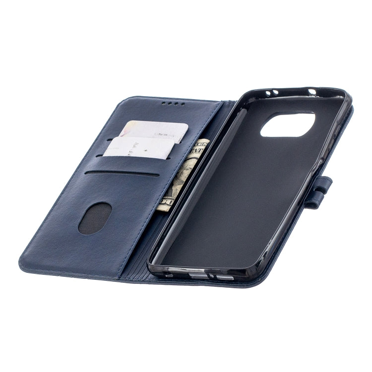 For Xiaomi Poco X3 NFC Stitching Style 2-Color Cow Texture Horizontal Flip PU Leather Case with Holder & Card Slot & Lanyard