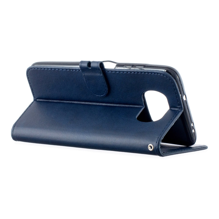 For Xiaomi Poco X3 NFC Stitching Style 2-Color Cow Texture Horizontal Flip PU Leather Case with Holder & Card Slot & Lanyard