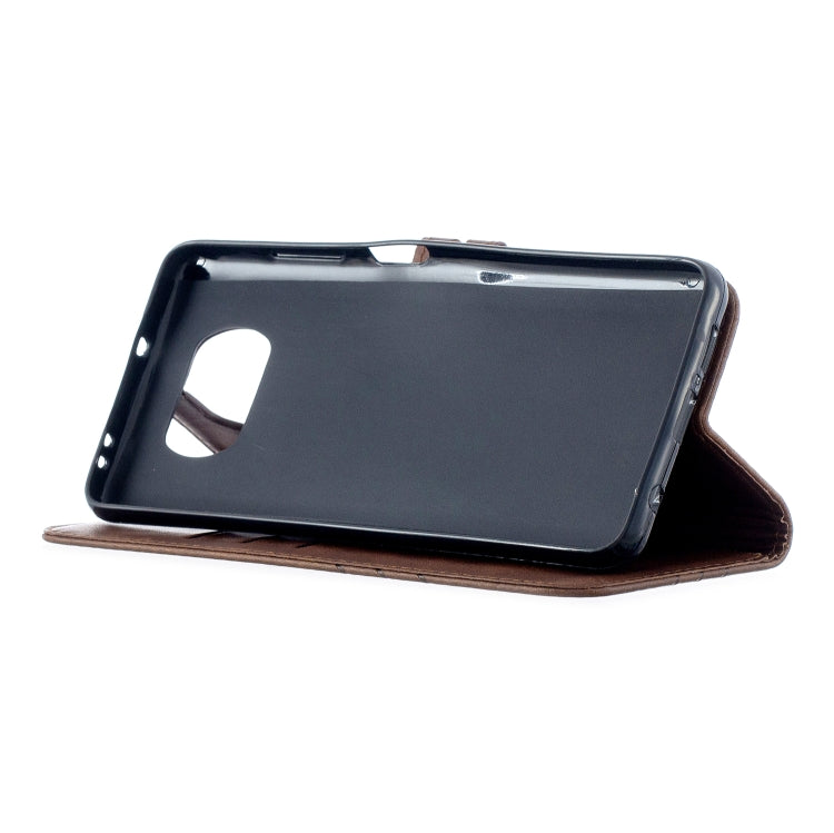 For Xiaomi Poco X3 NFC Stitching Style 2-Color Cow Texture Horizontal Flip PU Leather Case with Holder & Card Slot & Lanyard