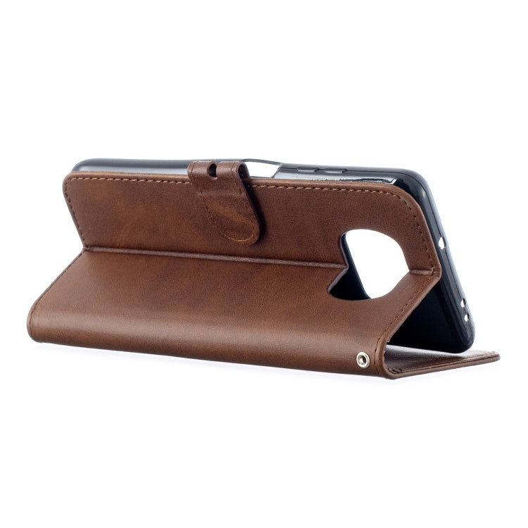 For Xiaomi Poco X3 NFC Stitching Style 2-Color Cow Texture Horizontal Flip PU Leather Case with Holder & Card Slot & Lanyard